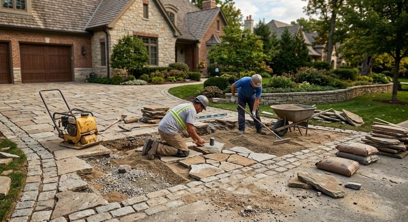 Brick Driveway Repair in Conroe, TX