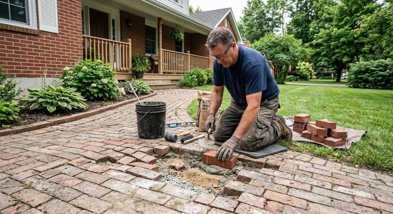 Brick Flatwork Repair in Spring, TX