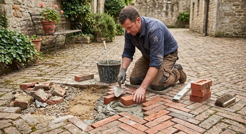 Brick Hardscape Repair in Conroe, TX