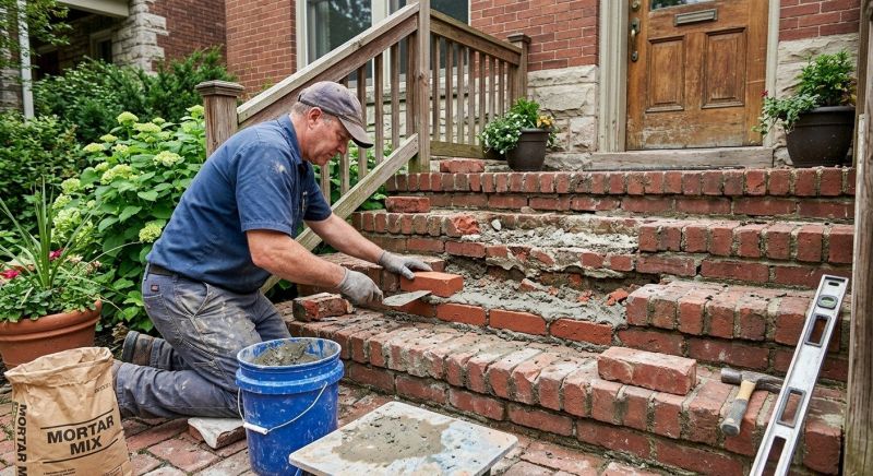 Brick Steps Repair in Conroe, TX