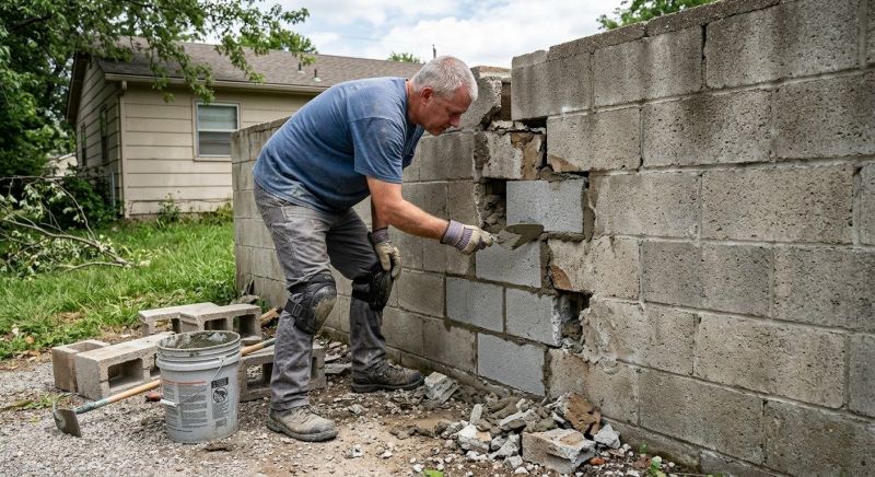 Cinder Block Repair in Conroe, TX