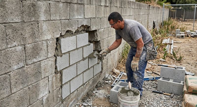 Concrete Block Repair in Spring, TX