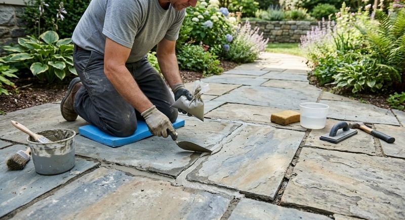 Stone Walkway Repair in Conroe, TX