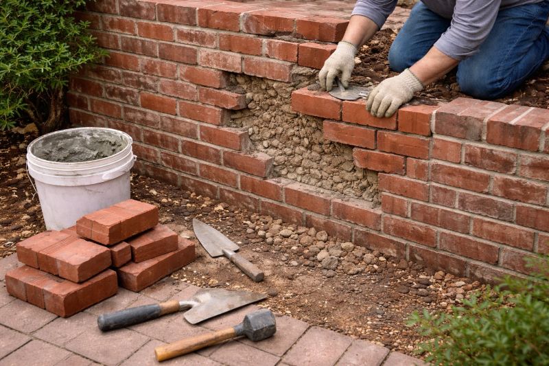 Stone Wall Repair in Magnolia, TX